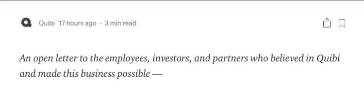 融资17亿美元的Quibi只活了半年：它不死才怪