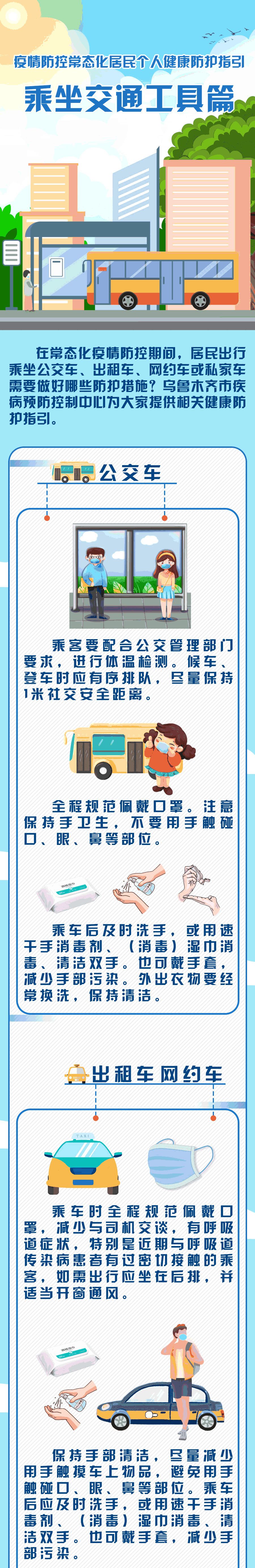 疫情防控常态化居民个人健康防护指引&mdash;&mdash;乘坐交通工具篇