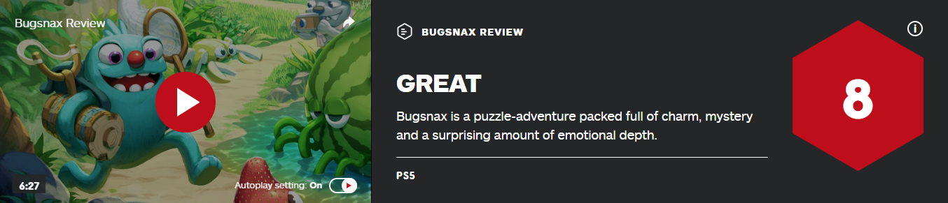 《虫子快餐店》IGN 8分：充满魅力神秘感的益智冒险