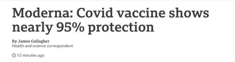 又有个疫苗来了，有效性接近95%，而且普通冰箱就可以保存1个月