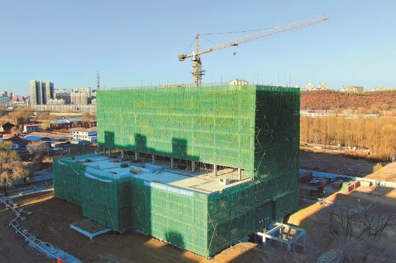 龙山区中医院建设项目已完成主体封闭