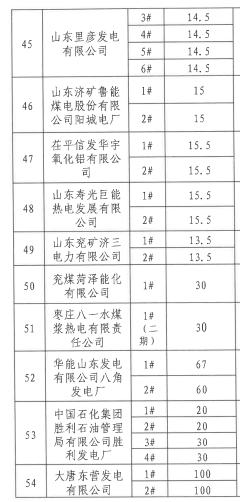 山东公布明年电力市场交易发电企业（机组）名