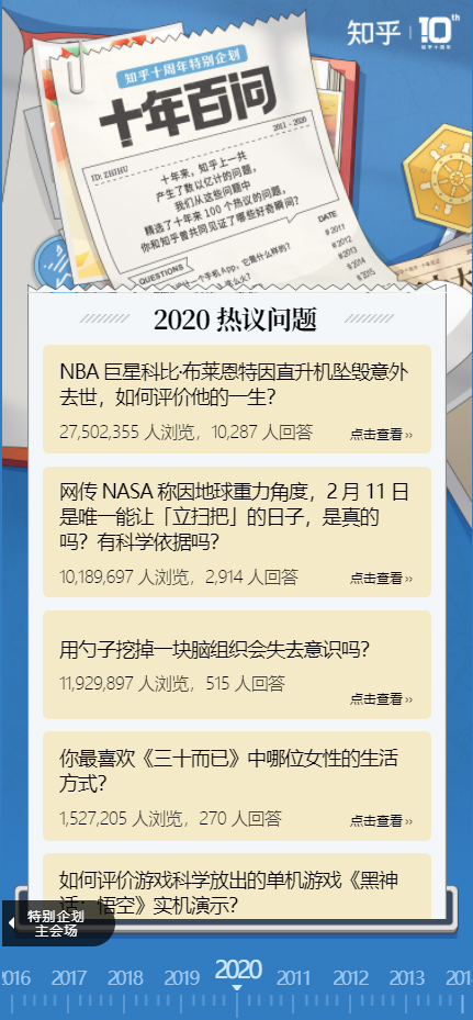 知乎发布“十年百问”榜单，2020年用户热议立扫把和浪姐