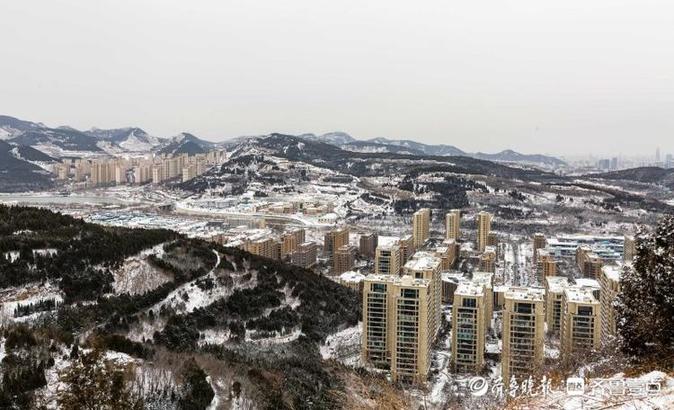 After Jinan snow panoramic graph! One pink uprise looks far, label with camera lens 2020 of yours