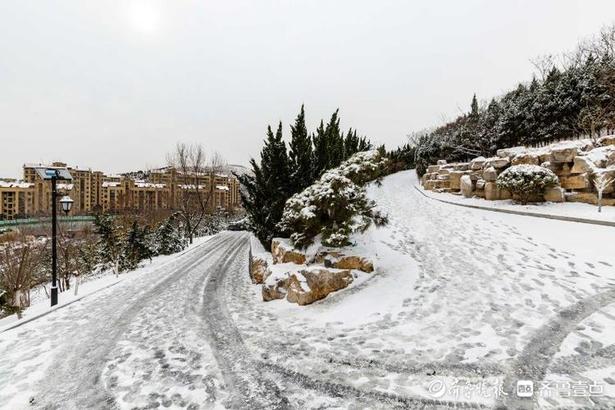 After Jinan snow panoramic graph! One pink uprise looks far, label with camera lens 2020 of yours