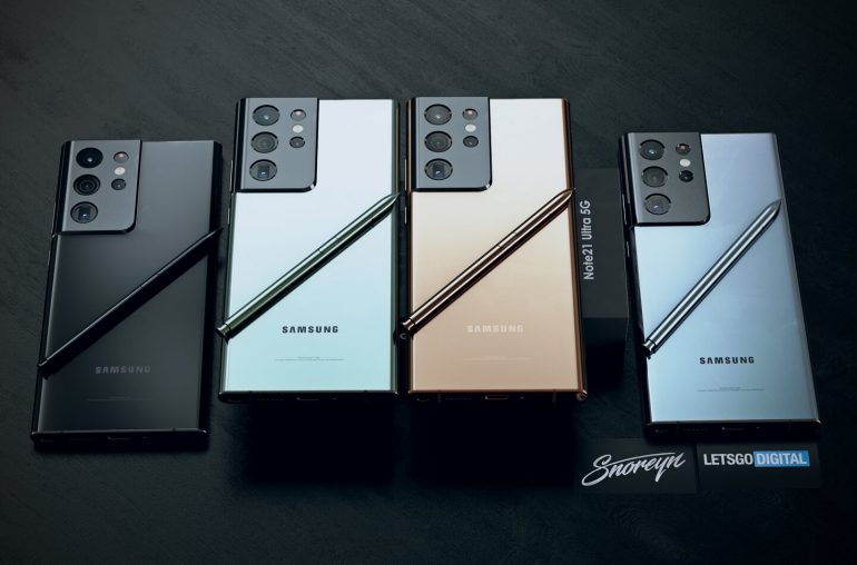 三星Galaxy Note 21 Ultra 5G渲染圖亮相