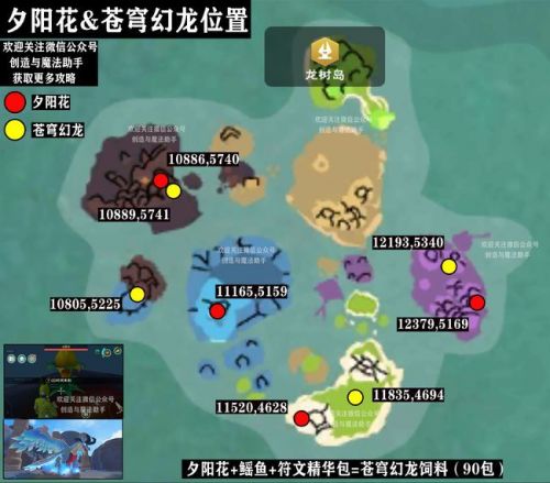 创造与魔法旋岚草位置 创造与魔法夕阳花/苍穹幻龙怎么制作