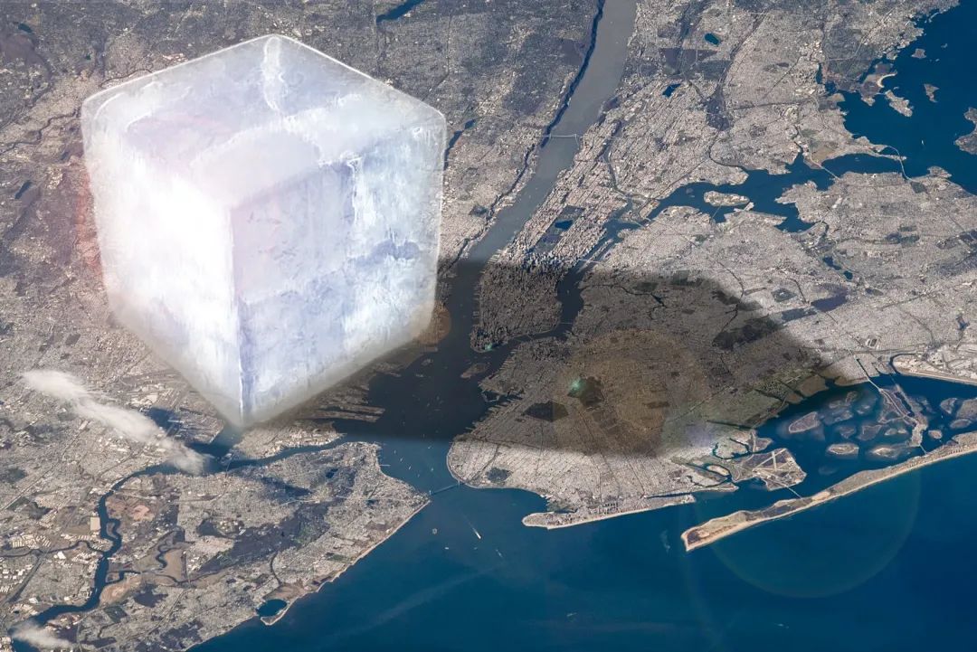 看到这个巨型冰块了吗？每年从地球上消失的冰就有这么多