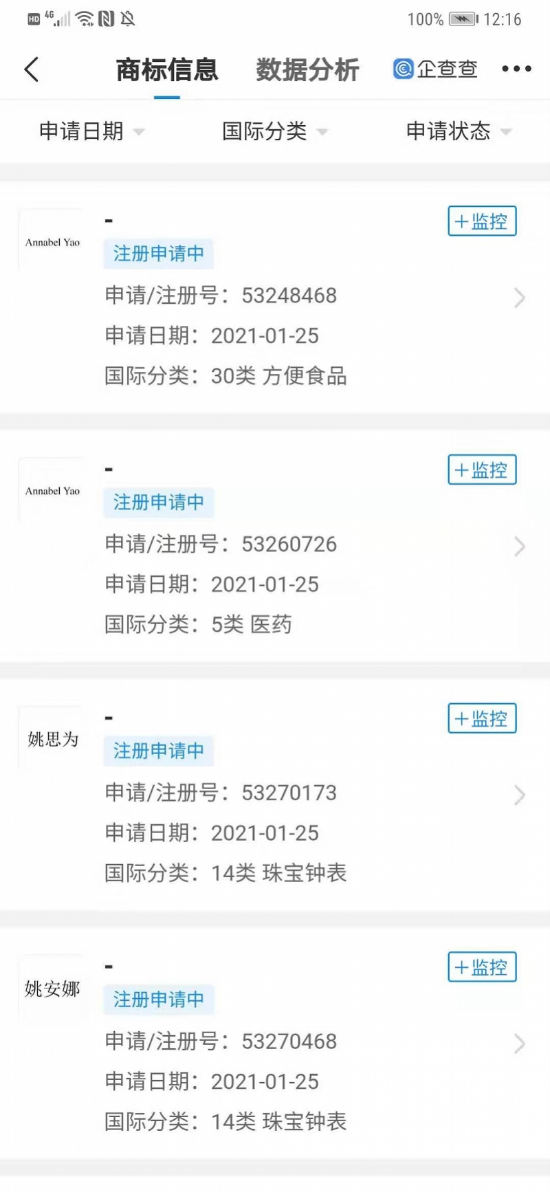  华为注册姚安娜、姚思为 中英文商标,背后原因与目的是什么？