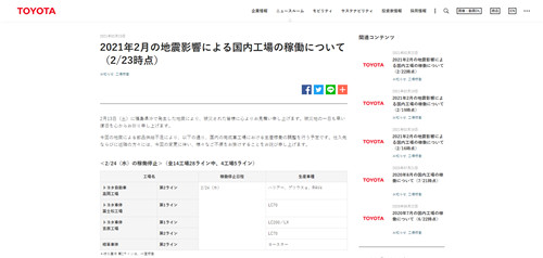 丰田汽车四家工厂宣布24日停止生产，涉及普锐斯、雷克萨斯LC200等车型