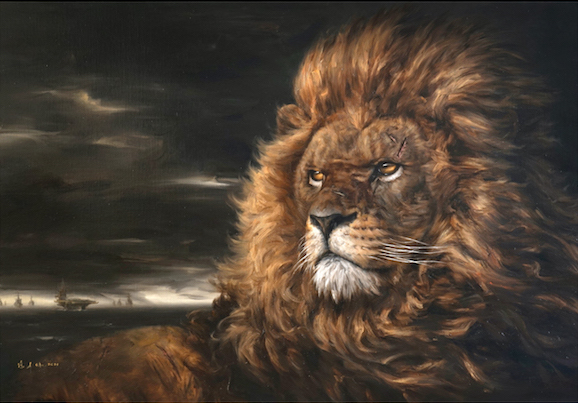 “睡狮渐已醒”，油画《中国，崛起！》亮相广东画院