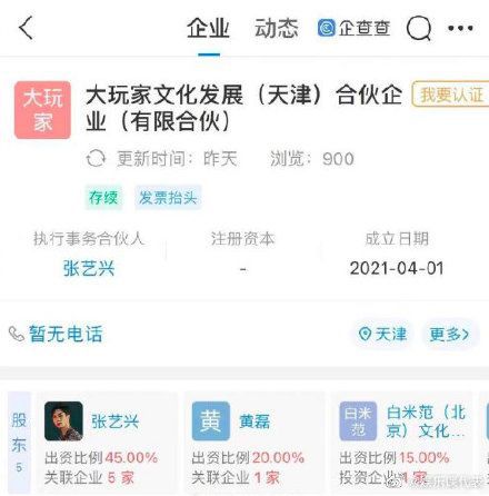 Does the man help partnership open a company to be about to build empire of put together art? Zhang Yi is promoted is large stockholder! Did not take alone only " Yan Wang " Sun Gonglei