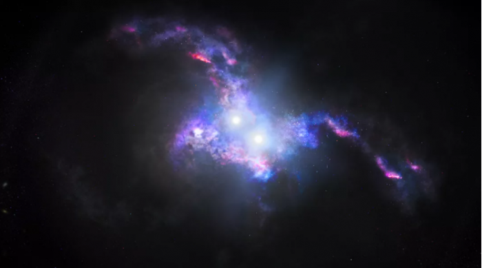 哈勃太空望远镜发现了合并星系中的两对双类星体-第1张图片-IT新视野
