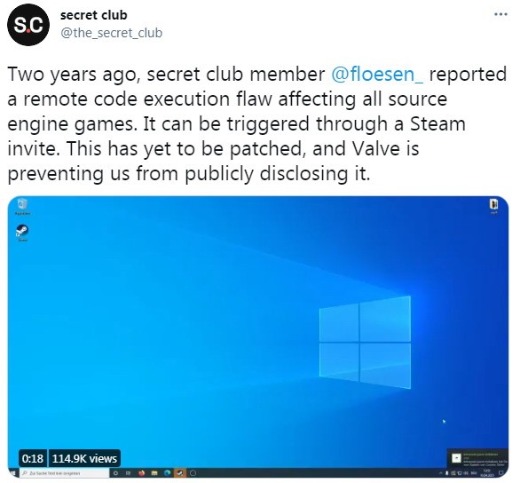 V社拖了两年终于修复Steam严重漏洞：黑客能掌控玩家PC