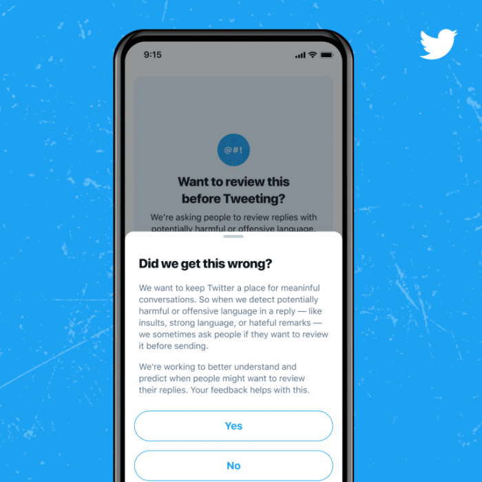Twitter推出改进的“回复提示”功能，以减少“有害”推文的出现