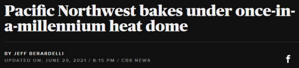 千年一遇极端高温已致北美近600人死亡，彭博社文章标题直接“归咎中国”