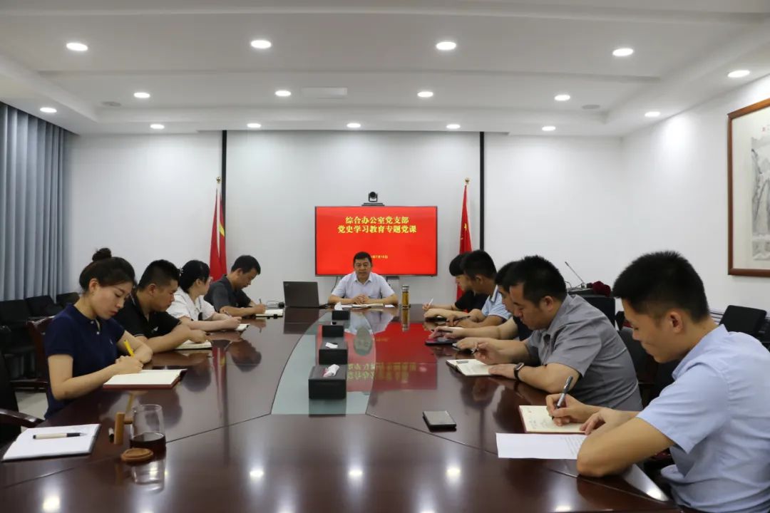 济南新材料产业园区综合办公室党支部召开党史学习教育专题党课