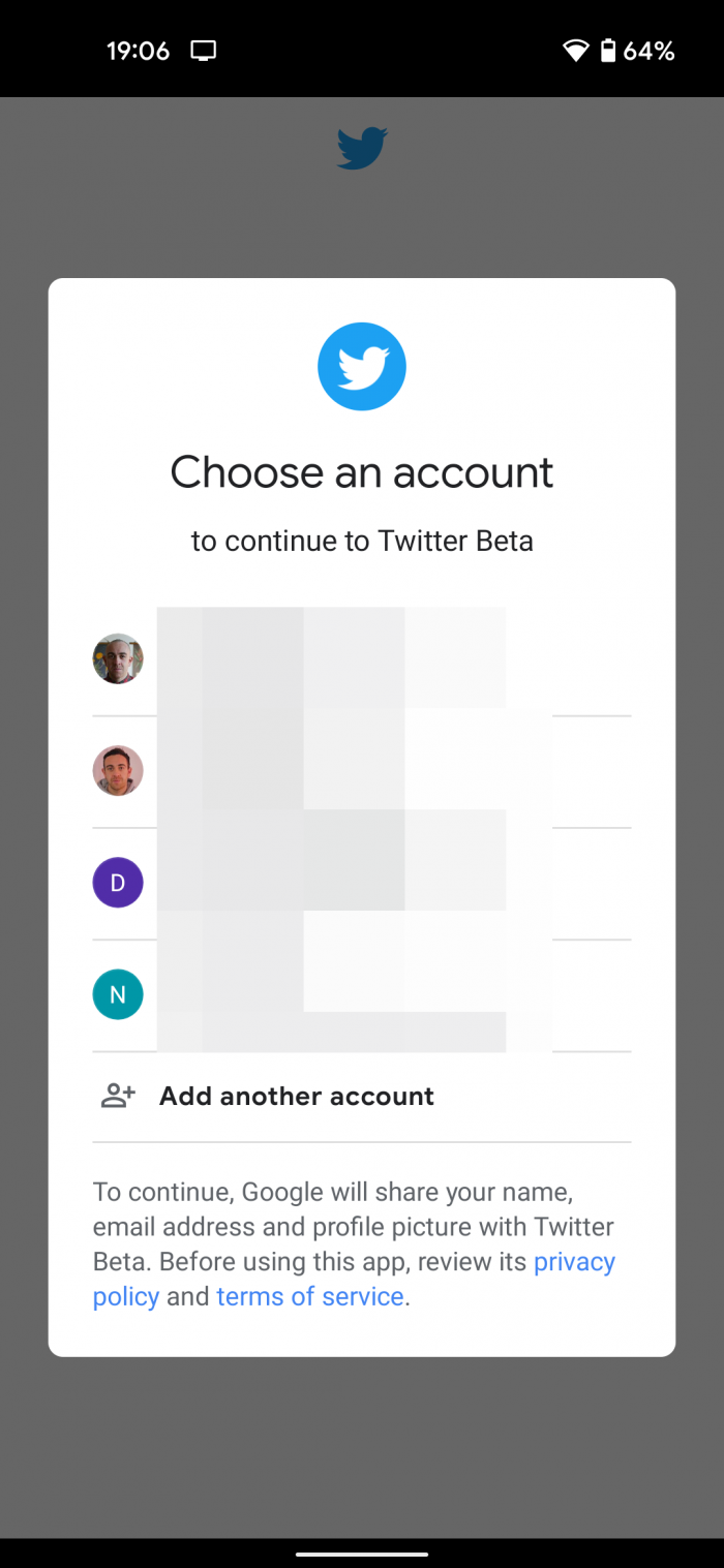 Twitter Beta版现允许用户使用Google帐号登录