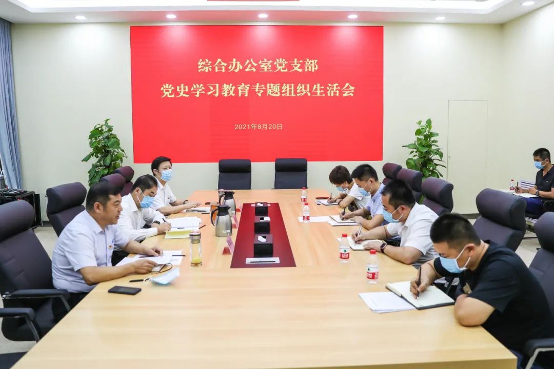 济南新材料产业园区管委会主任韩利师参加综合办公室党支部党史学习教育专题组织生活会