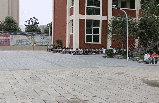 开学第一天，校园围墙“长”满家长