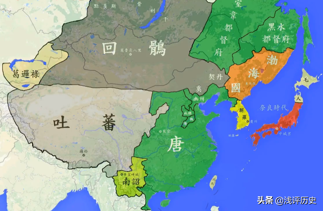 通过地图看唐朝版图变迁：一个庞大帝国，最后走向瓦解