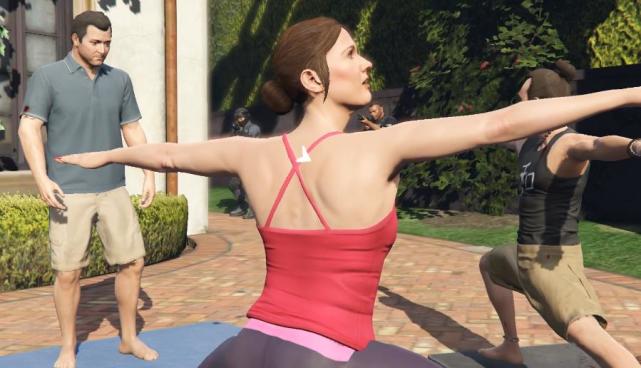 《GTA5》当妻子正在做瑜伽时，老麦强行开启五星通缉会怎样？