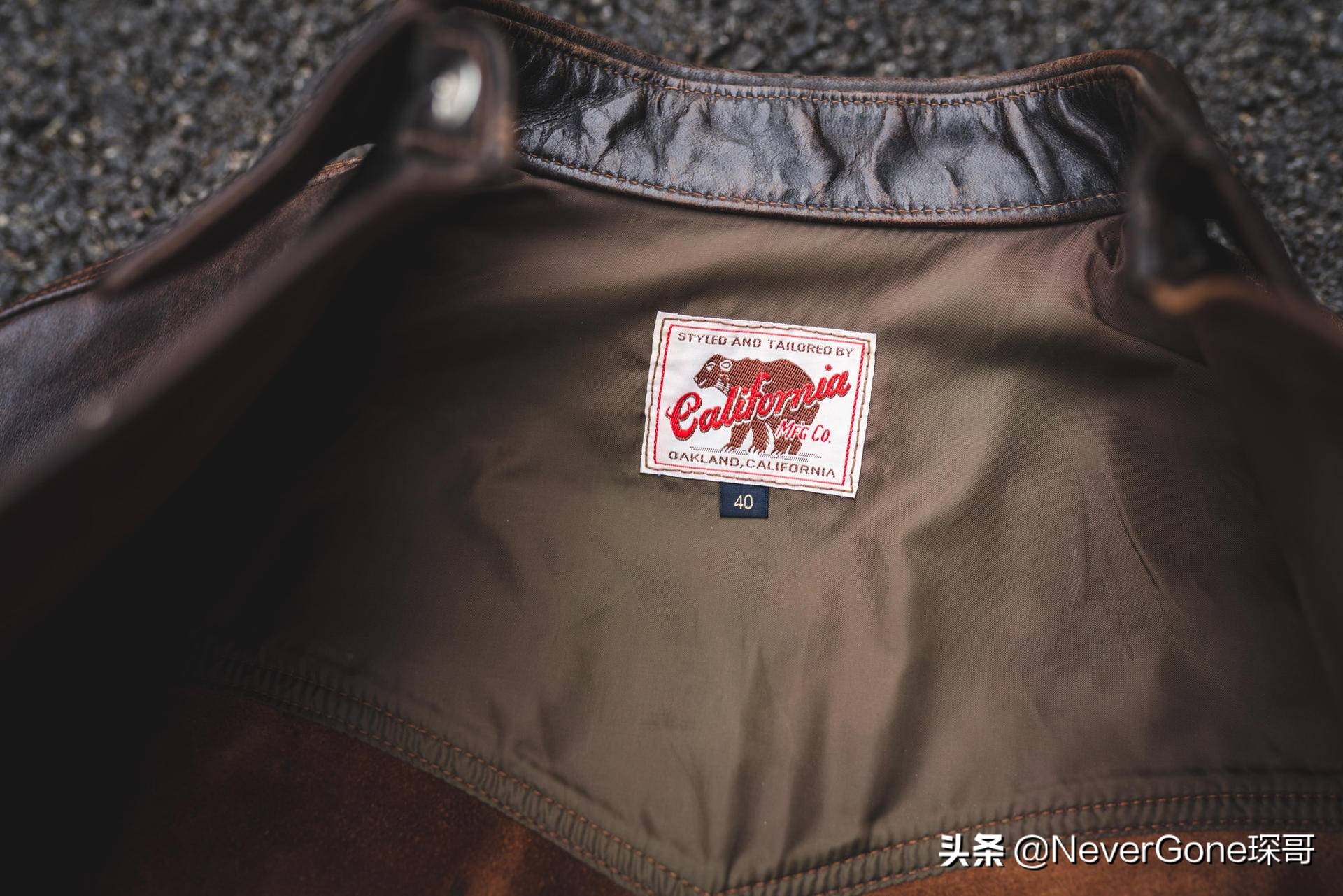 一件咔的一批的衬衣——加州小熊拼色皮衬衣