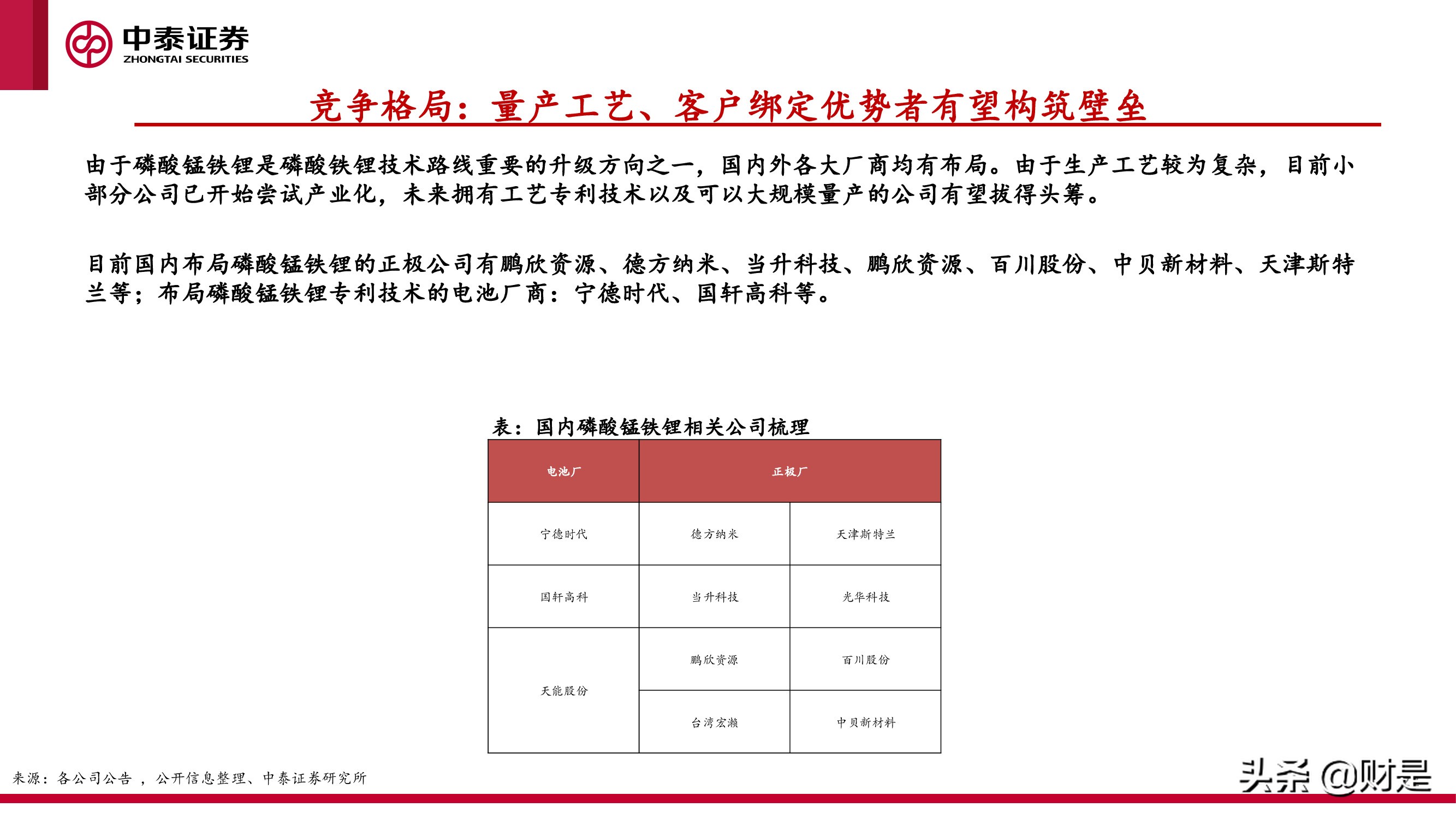 磷酸锰铁锂专题研究报告：大规模商业化应用在即，关注增量供应链