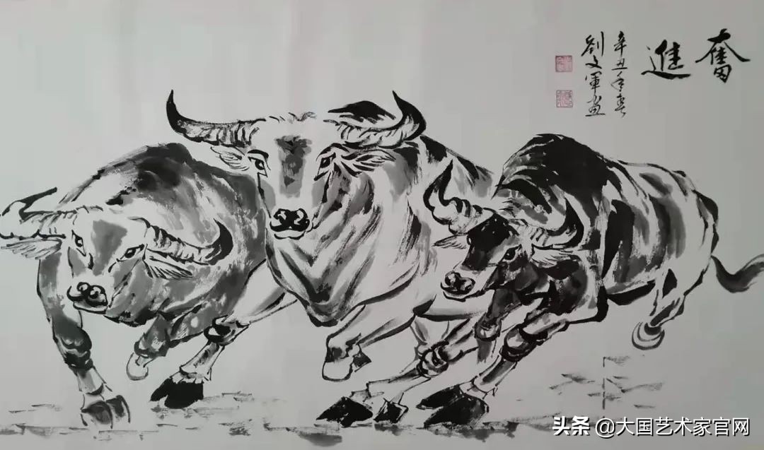 刘文军 著名画家《春满海陵 犇牛不息》——苏陈镇农民书画展