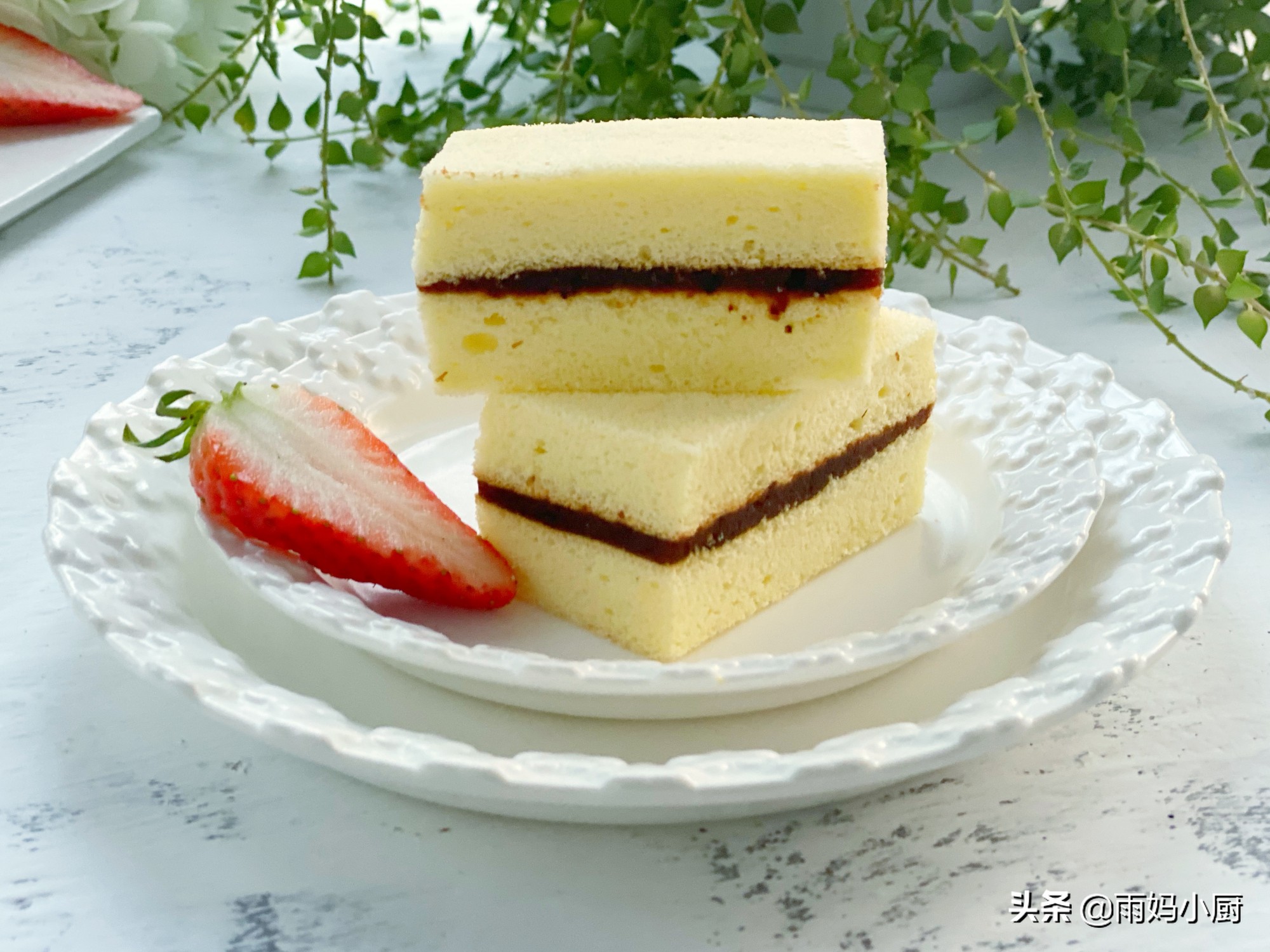 過年，想吃蛋糕自己做，1次成功不回縮不開裂，鬆軟美味又健康