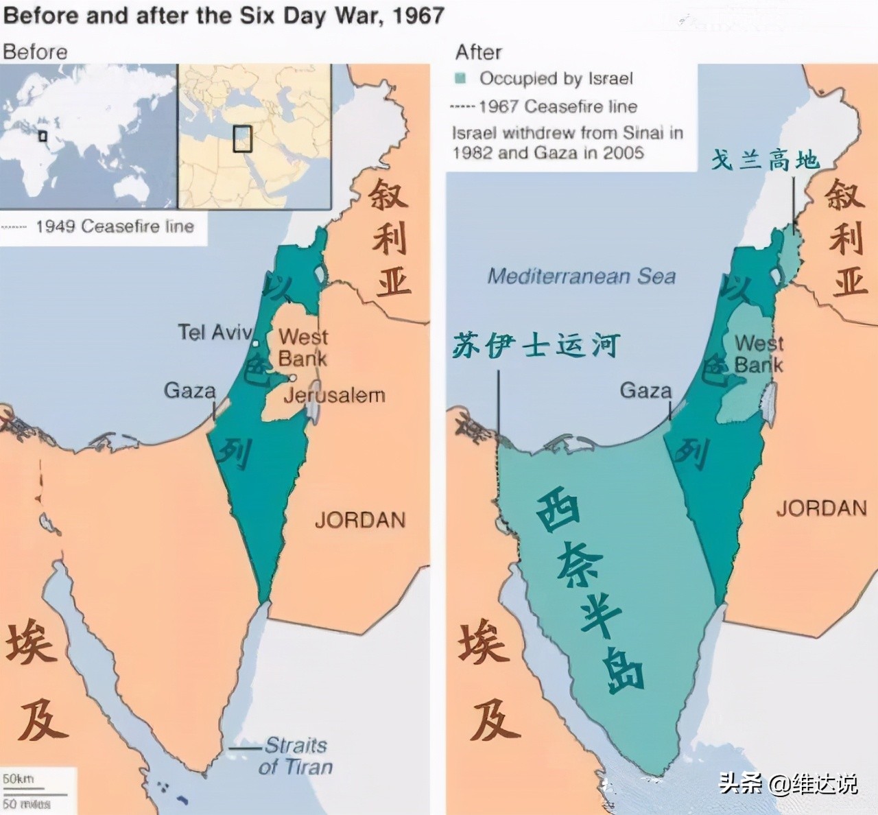 以色列為何歸還西奈半島給埃及，卻強占著敘利亞的戈蘭高地不還？_維達說- MdEditor