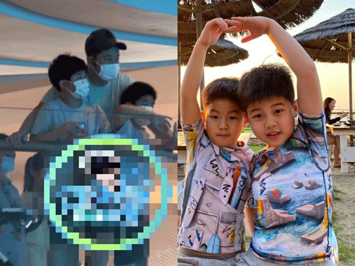 沙溢父子三人游海底世界，安吉身高已到父亲肩膀，享受父子独处