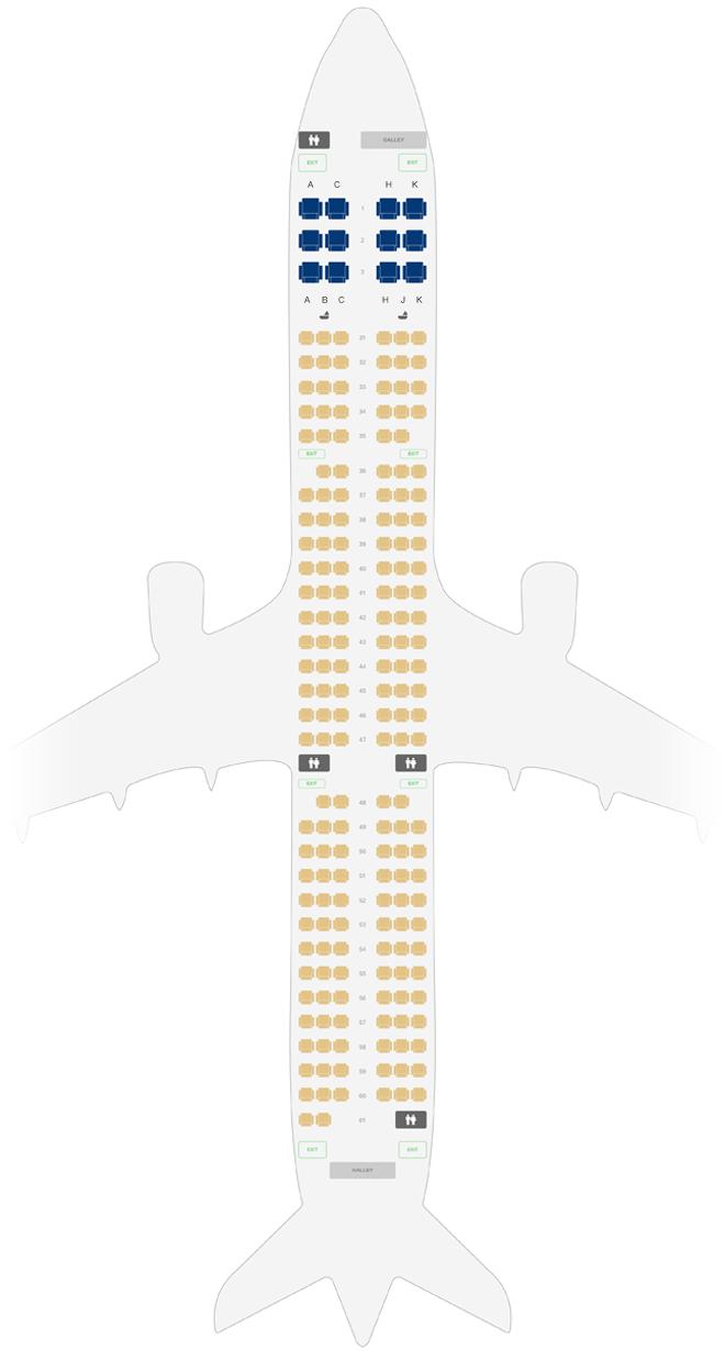 空客321-200舱位图图片
