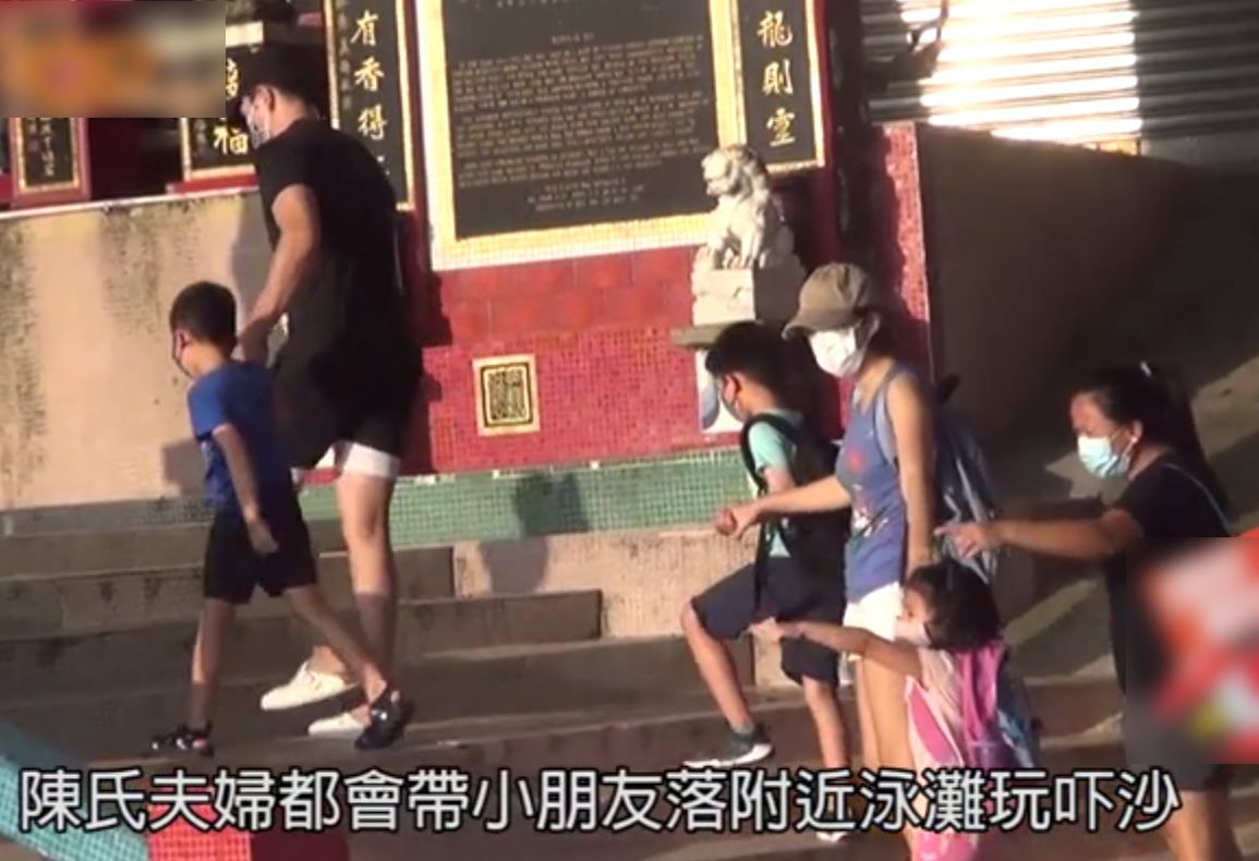 陳豪陳茵媺一家五口逛超市畫面溫馨，7歲大兒子揮手告別超有禮貌