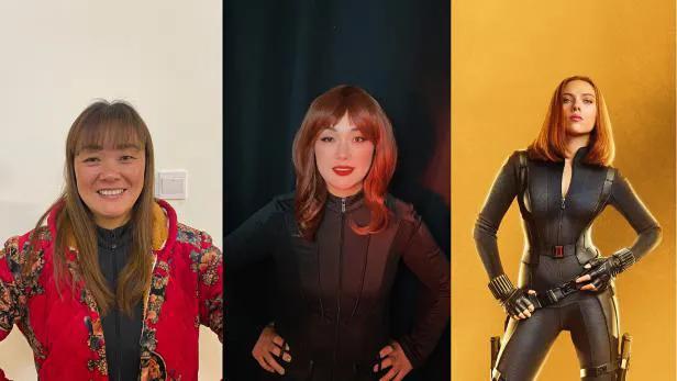 仿妆|祖孙3代仿妆黑寡妇迎妇女节看来寡姐真是深入人心