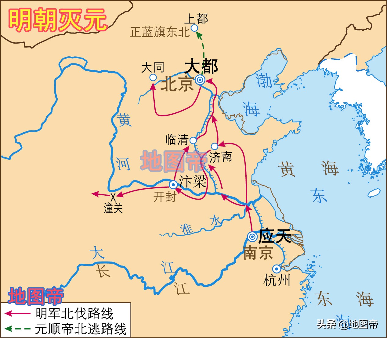 從朱元璋定都南京到清軍入山海關,12幅地圖快速看明朝