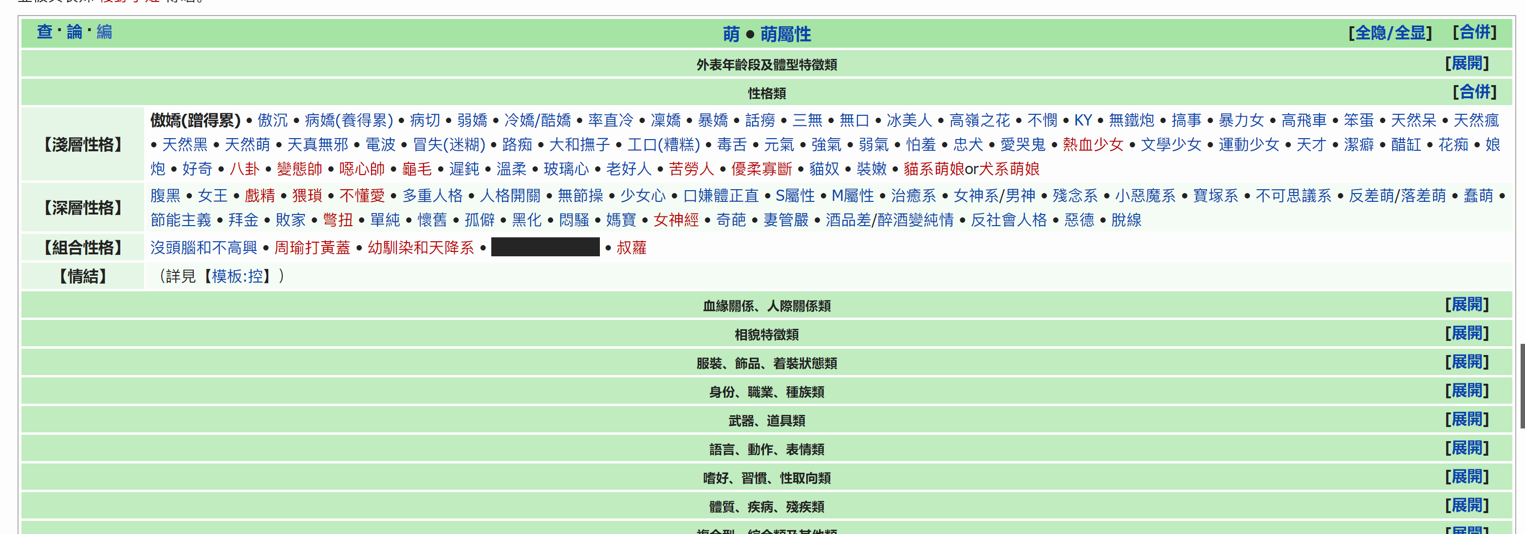 吹一下国内做的最棒的二次元百科类资料库——萌娘百科