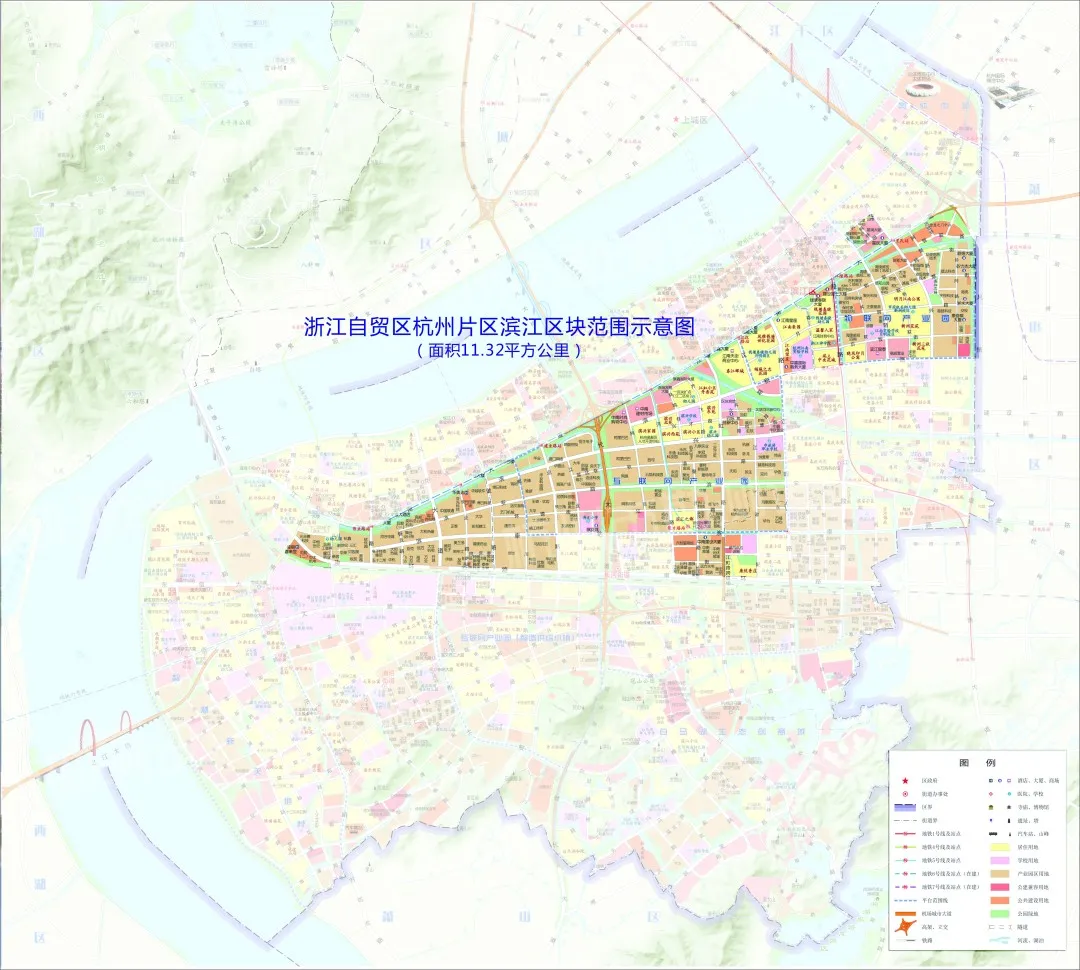 滨江管控区地图最新图片