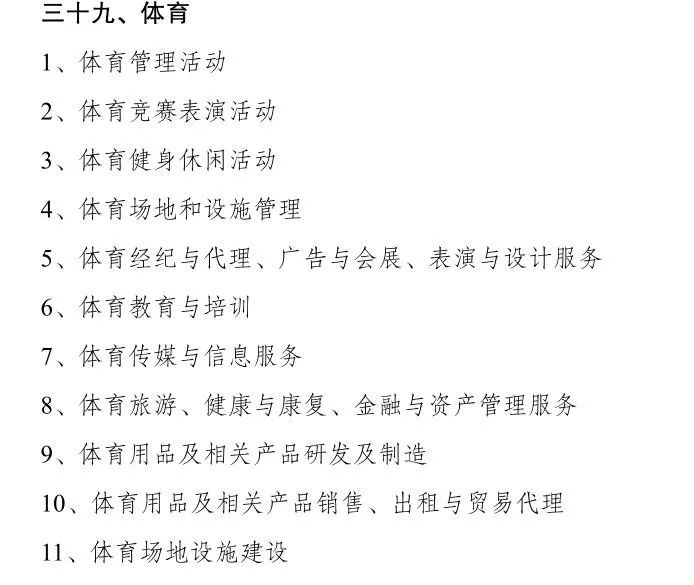 11类体育行业被列为国家鼓励类项目，仅高尔夫和赛马场遭限制