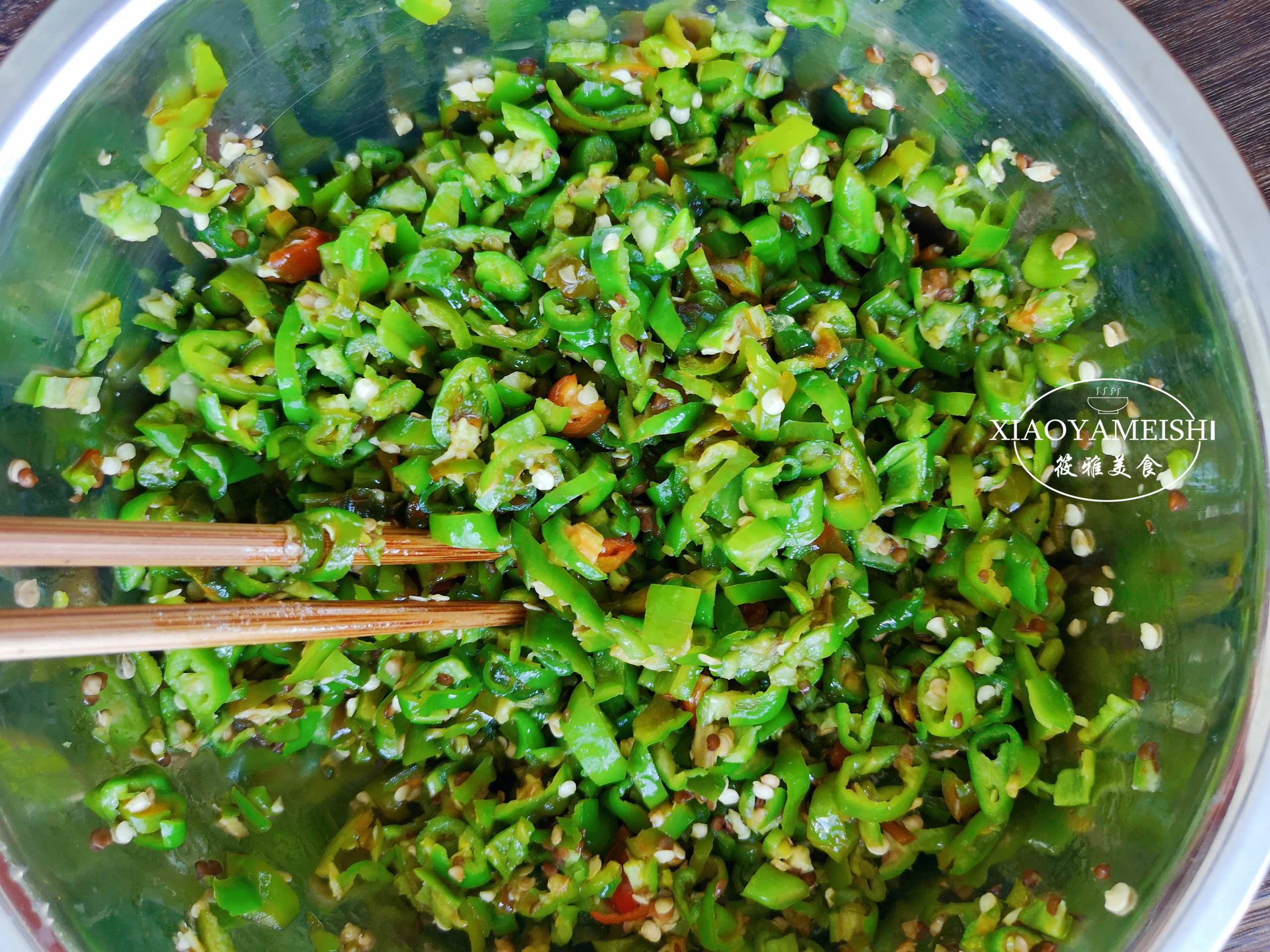 The chilli peppers are simple, crispy, spicy and unique. Even the picky girls love it.