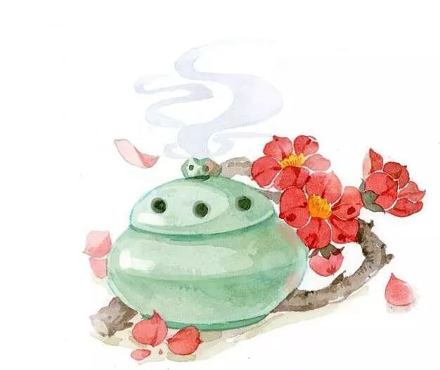 古风美物插画 | 裁为合欢扇，团团似明月