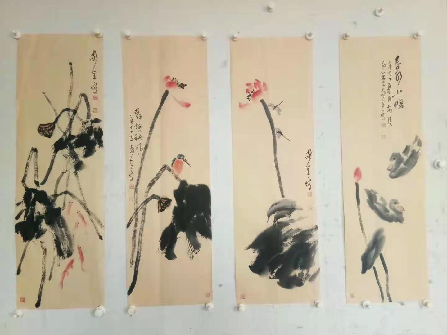 杨家全老师四条屏作品欣赏