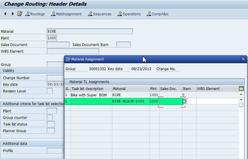 SAP VC銷售訂單中可配置物料的使用