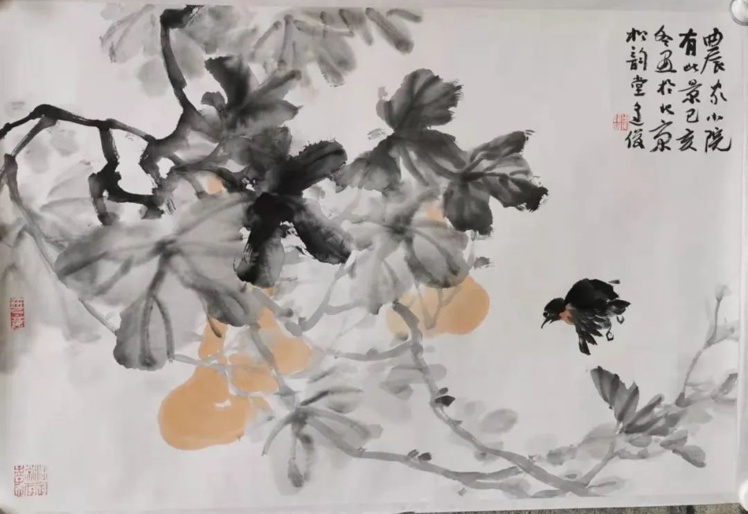 題《墨梅圖》手卷——周逢俊詩書畫隨筆小品