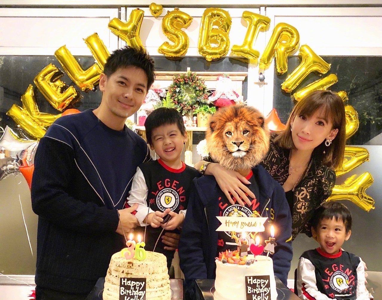 林志颖为12岁儿子庆生，Kimi身高直逼爸爸妈妈，父子同框像兄弟