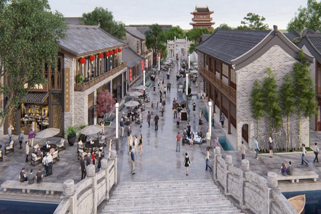 又一假古镇落户山东，力争2023年建成，斥资113.8亿人气不输周庄
