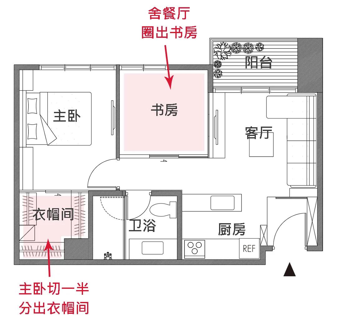 46㎡小户型设计太赞了，挪动墙面瞬间多出2间房！还有两套照抄