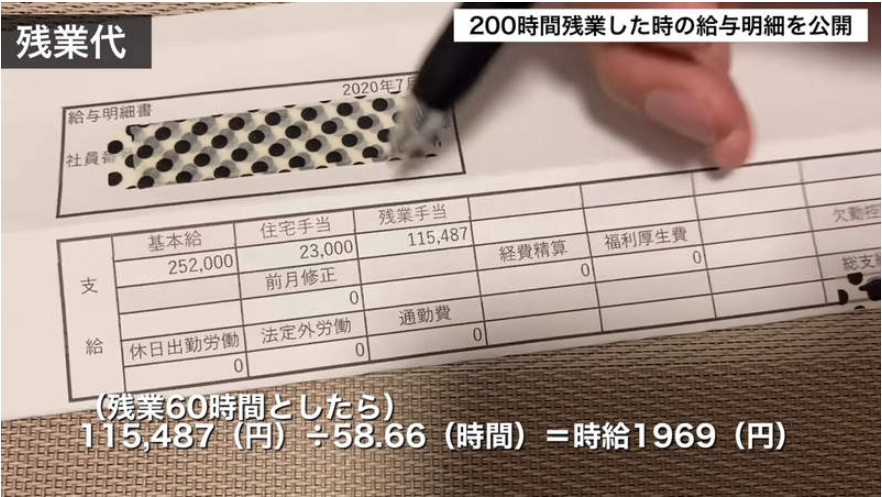 一個月加班200小時？看完日本社畜小哥的工資條，網友驚呆了