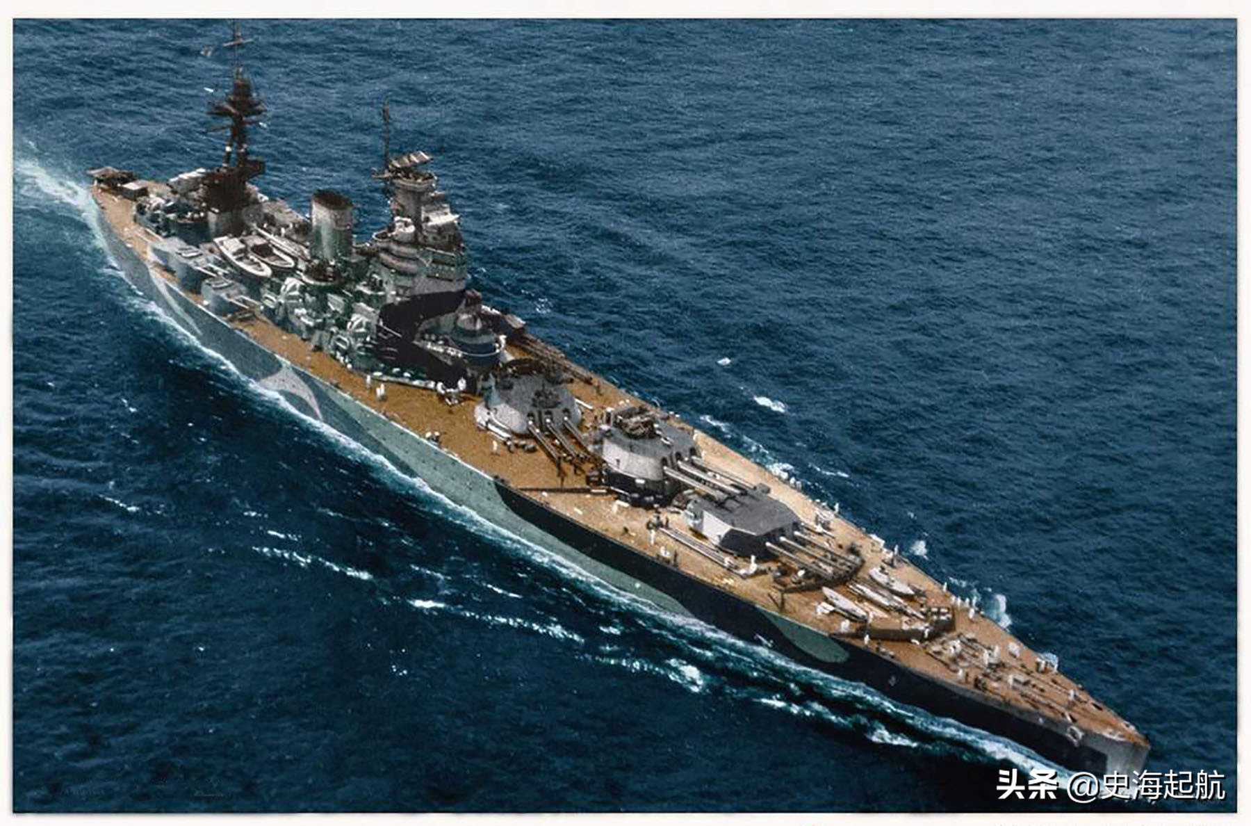 18张二战战列舰照片 大舰巨炮的时代 图9是日本的 大和号 史海起航 Mdeditor