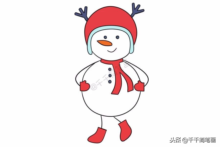 雪人简笔画视频图文教程